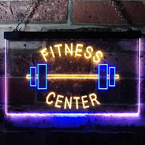 Gym Fitness Center Dual LED Neon Light Sign